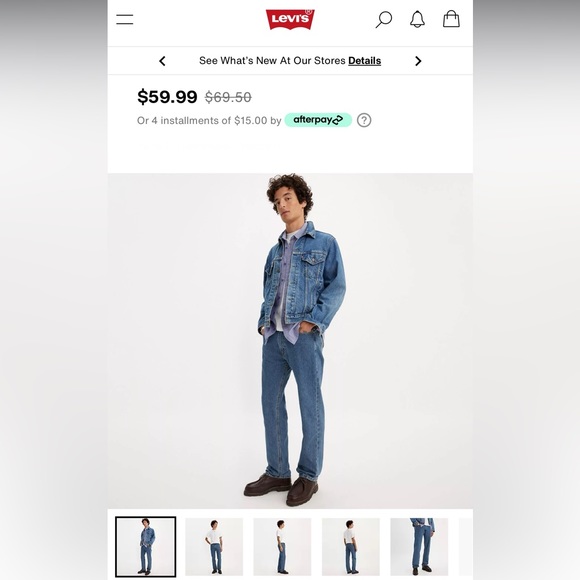 2 pairs!! NEW! Levi’s 505™ REGULAR FIT MEN'S JEANS, Medium Stone Wash, 38x34 - Picture 14 of 14